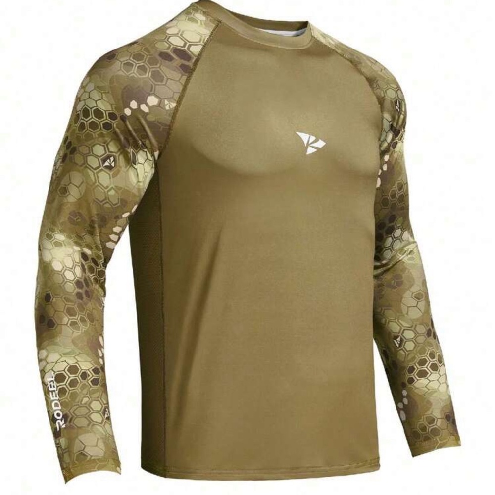 👉🏼NWT👈🏼 RODEEL Men's UPF100+ Printed Raglan Quick Dry Long Sleeve Shirt XXL